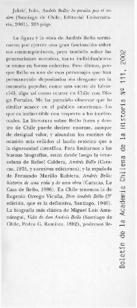 Andrés Bello, la pasión por el orden  [artículo] Alejandro Guzmán Brito