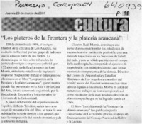 "Los plateros de la frontera y la platería araucana"  [artículo]