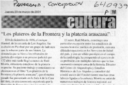 "Los plateros de la frontera y la platería araucana"  [artículo]