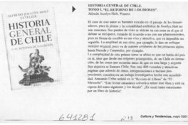 Historia General de Chile  [artículo]