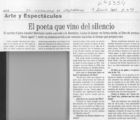El poeta que vino del silencio  [artículo]