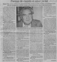 Poemas de cuando el amor ya fue  [artículo] Iván Quezada E.