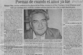 Poemas de cuando el amor ya fue  [artículo] Iván Quezada E.