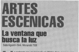 La ventana que busca la luz  [artículo]