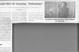Lanzado libro de vivencias, "Reflexiones"  [artículo]
