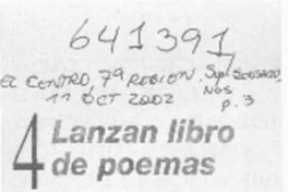 Lanzan libro de poemas  [artículo]