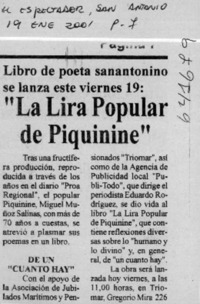 "La lira popular de Piquinine"  [artículo]
