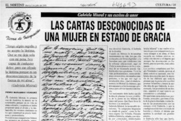 Las cartas desconocidas de una mujer en estado de gracia  [artículo] Pedro Marambio Vásquez