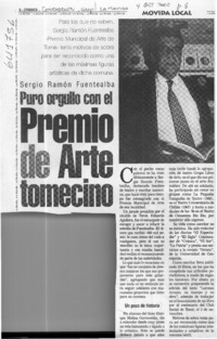 Puro orgullo con el Premo de Arte tomecino  [artículo]