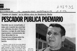 Pescador publica poemario  [artículo] Jeannette Roca