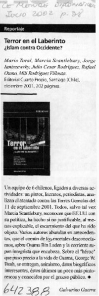 Terror en el laberinto  [artículo] Galvarino Guerra