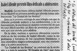 Isabel Allende presentó libro dedicado a adolescentes