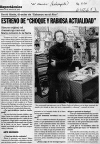 Estreno de "choque y rabiosa actualidad"  [artículo]