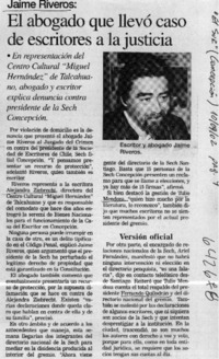 El abogado que llevó caso de escritores a la justicia  [artículo]