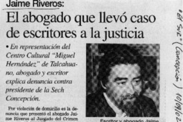 El abogado que llevó caso de escritores a la justicia  [artículo]