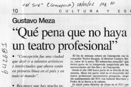 "Qué pena que no haya un teatro profesional"  [artículo]