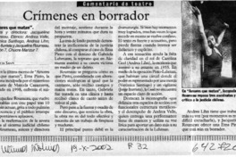 Crímenes en borrador  [artículo] Marietta Santí