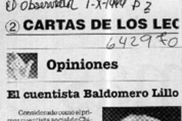 El cuentista Baldomero Lillo