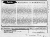 Enrique Lihn, una década de ausencia  [artículo]