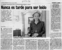 Nunca es tarde para ser leído  [artículo] Angélica Rivera