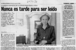 Nunca es tarde para ser leído  [artículo] Angélica Rivera