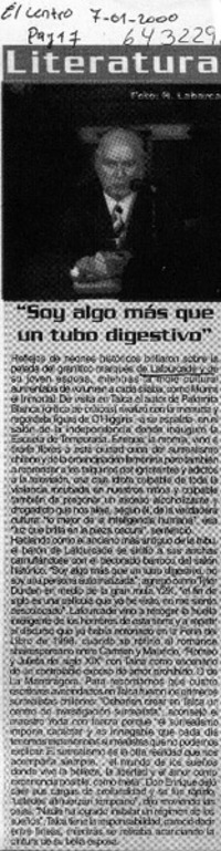 "Soy algo más que un tubo digestivo"  [artículo]