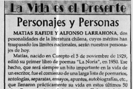 Personajes y personas  [artículo] Carlos René Ibacache I.