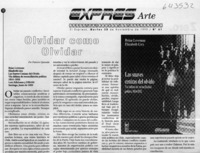 Olvidar como olvidar  [artículo] Patricio Quezada