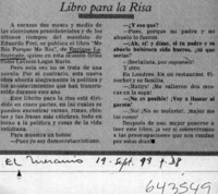 Libro para la risa  [artículo]