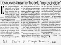 Dos nuevos lanzamientos de la "imprescindible"  [artículo]