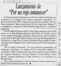 Lanzamiento de "Por un rojo amanecer"  [artículo]