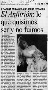 El Anfitrión, lo que quisimos ser y no fuimos