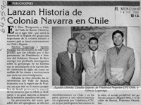 Lanzan historia de colonia Navarra en Chile  [artículo]