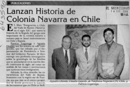 Lanzan historia de colonia Navarra en Chile  [artículo]