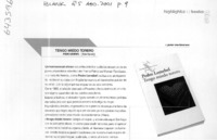 Tengo miedo torero  [artículo] Javier Marticorena