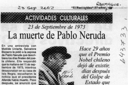 La muerte de Pablo Neruda  [artículo]
