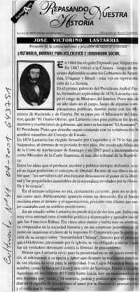 Lastarria, hombre público, crítico e innovador social  [artículo] Julio Sepúlveda Rondanelli
