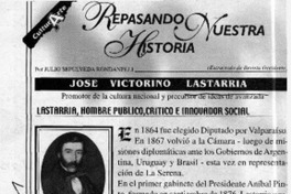 Lastarria, hombre público, crítico e innovador social  [artículo] Julio Sepúlveda Rondanelli