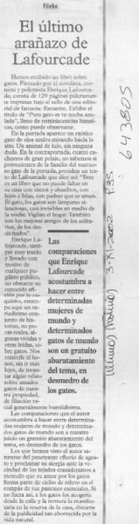 El último arañazo de Lafourcade  [artículo] Filebo