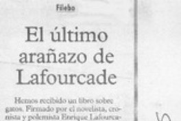 El último arañazo de Lafourcade  [artículo] Filebo