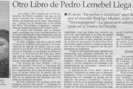 Otro libro de Pedro Lemebel llega al teatro  [artículo]