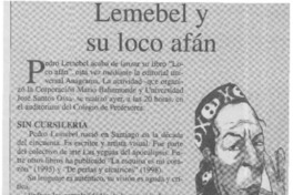 Lemebel y su loco afán  [artículo]