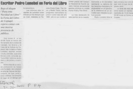 Escritor Pedro Lemebel en Feria del Libro  [artículo]
