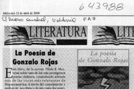 La poesía de Gonzalo Rojas  [artículo]