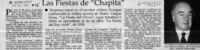 Las fiestas de "Chapita"  [artículo]