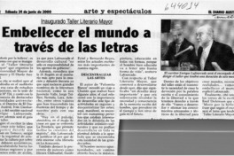 Embellecer el mundo a través de las letras  [artículo]