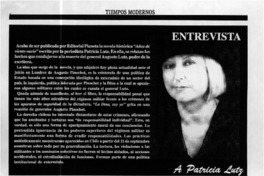 Entrevista a Patricia Lutz  [artículo]