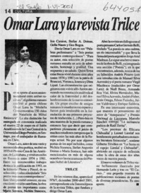 Omar Lara y la revista Trilce  [artículo]
