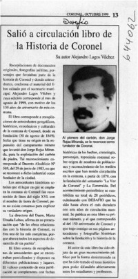 Salió a circulación libro de la historia de coronel  [artículo]