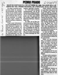 Pedro Prado  [artículo]